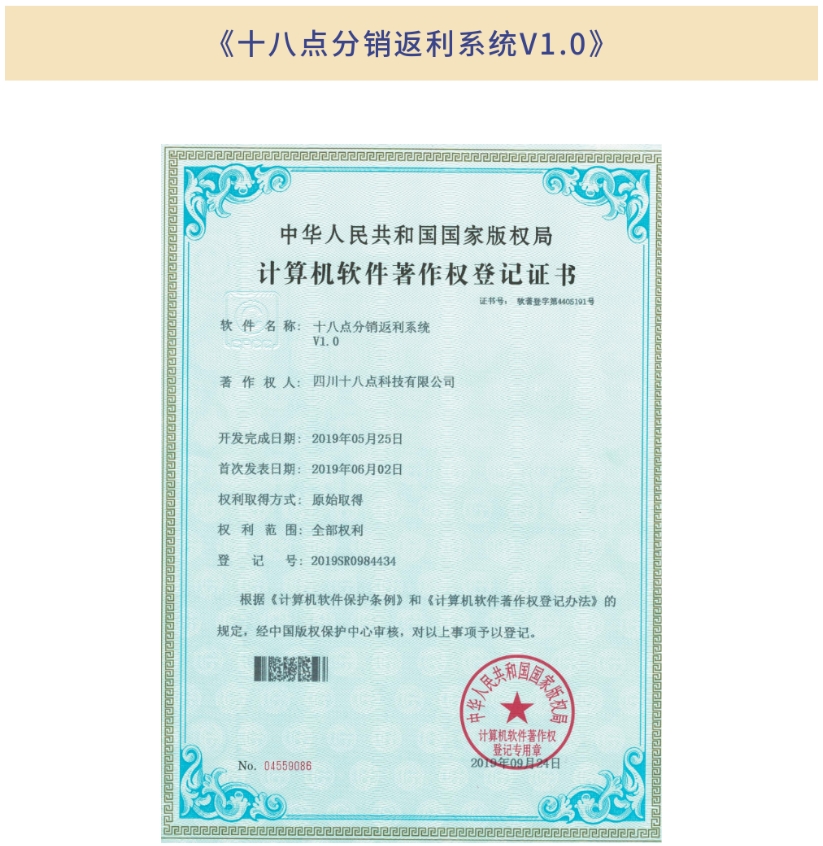 《十八點分銷返利系統(tǒng)V1.0》